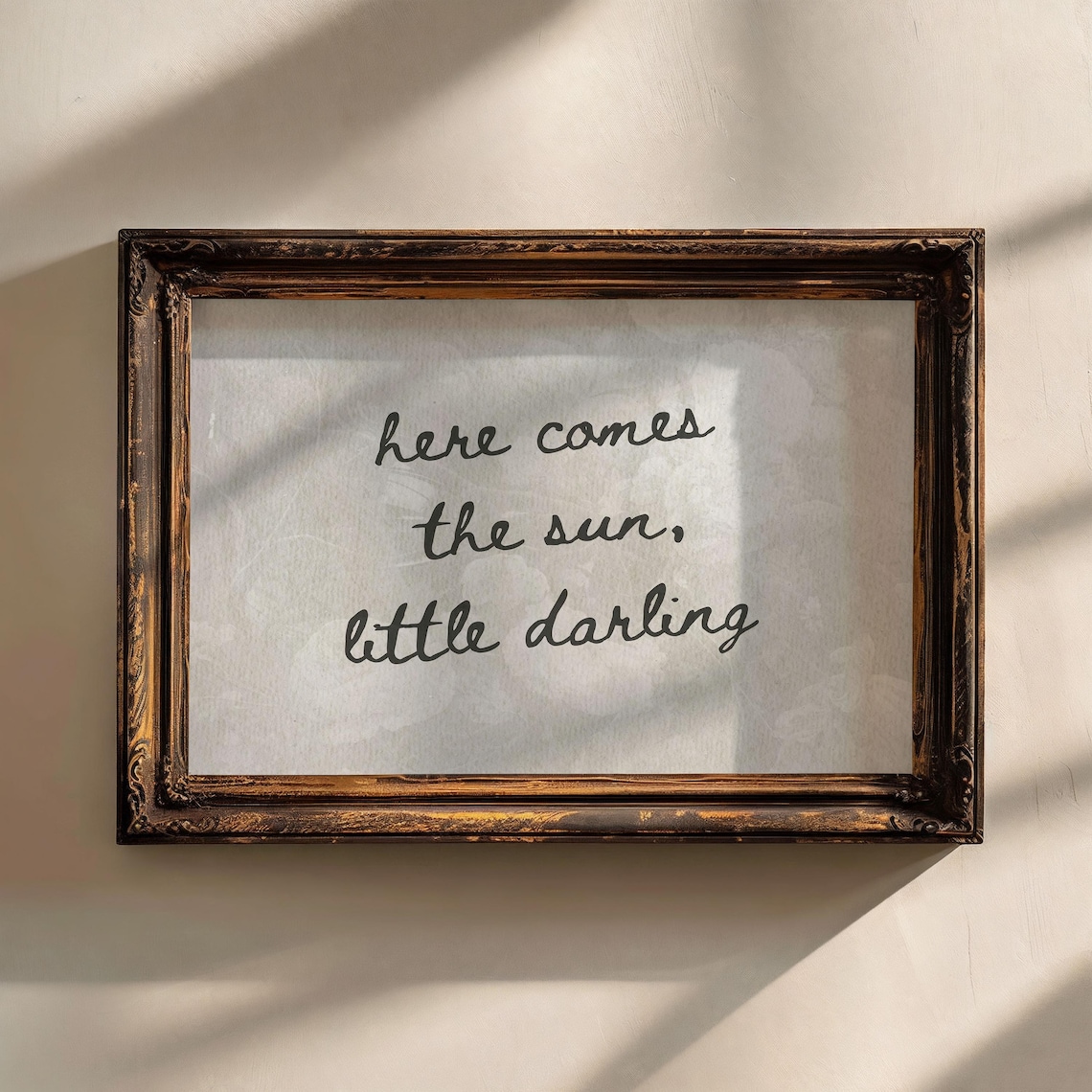 Here Comes The Sun Little Darlin Art Print, Vintage