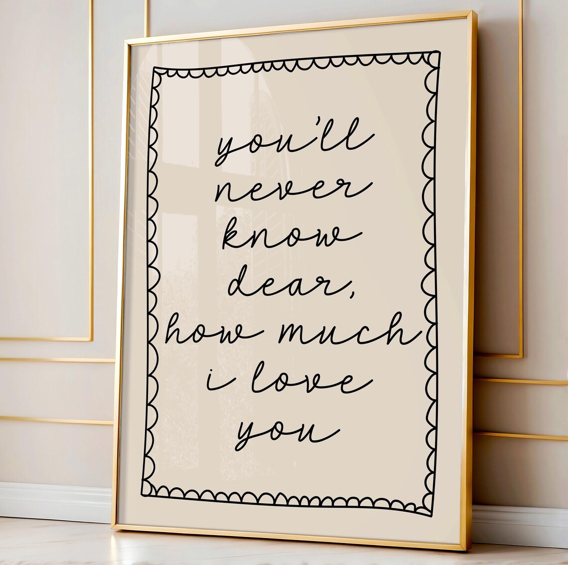 Youll Never Know Dear Love You Nursery Art Print
