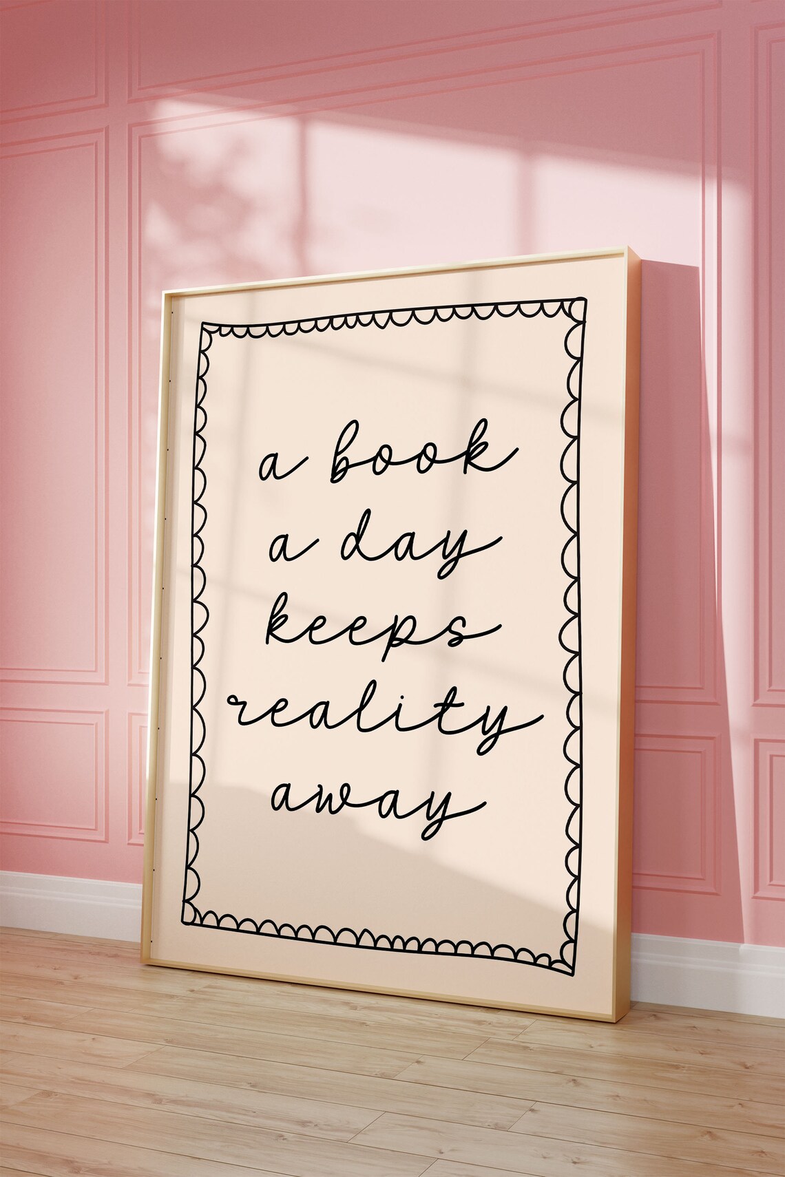 A Book A Day Keeps Reality Away Art Print