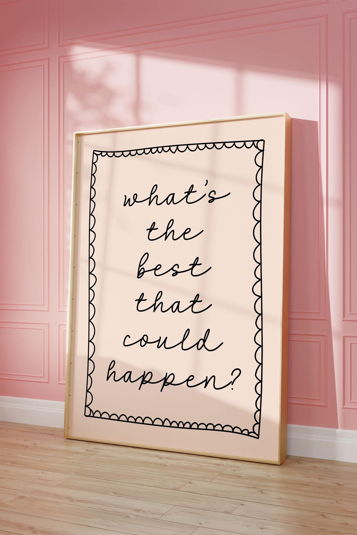 Whats The Best That Could Happen Art Print, Motivational - Image 2