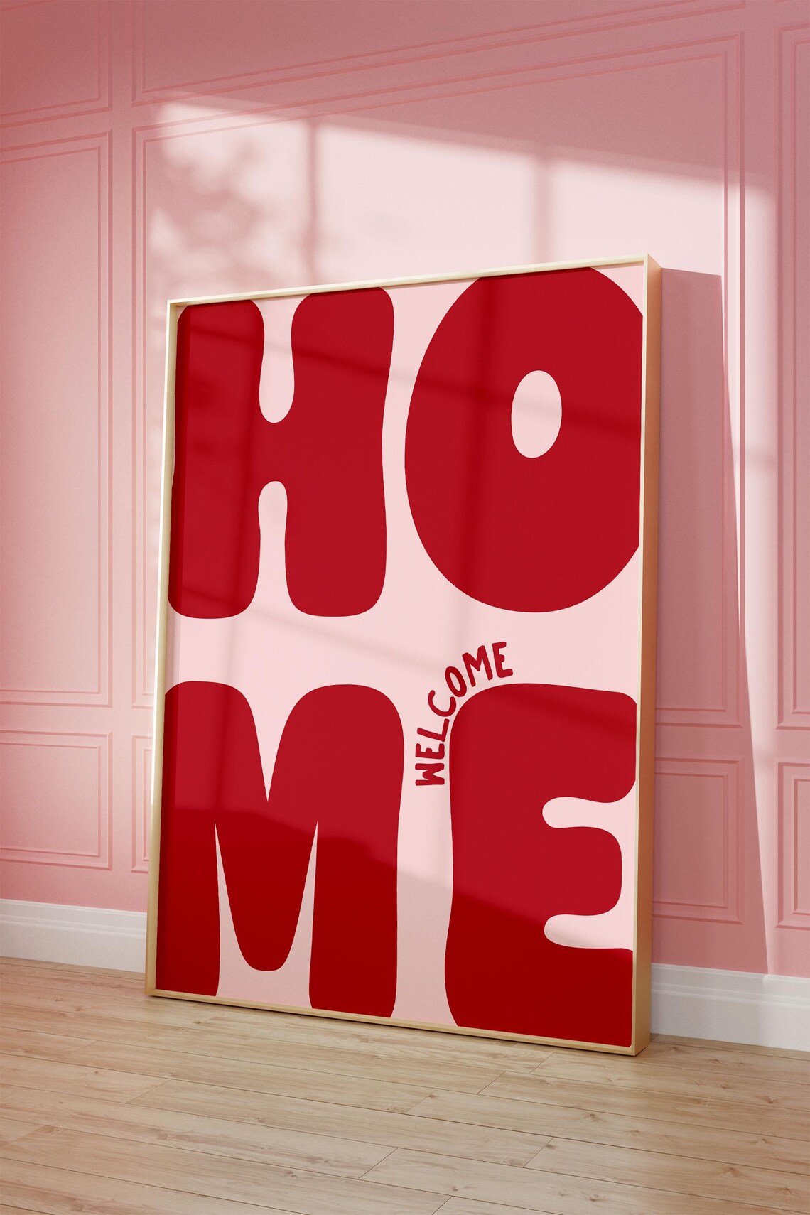 Welcome Home Typography Art Print, Home Decor