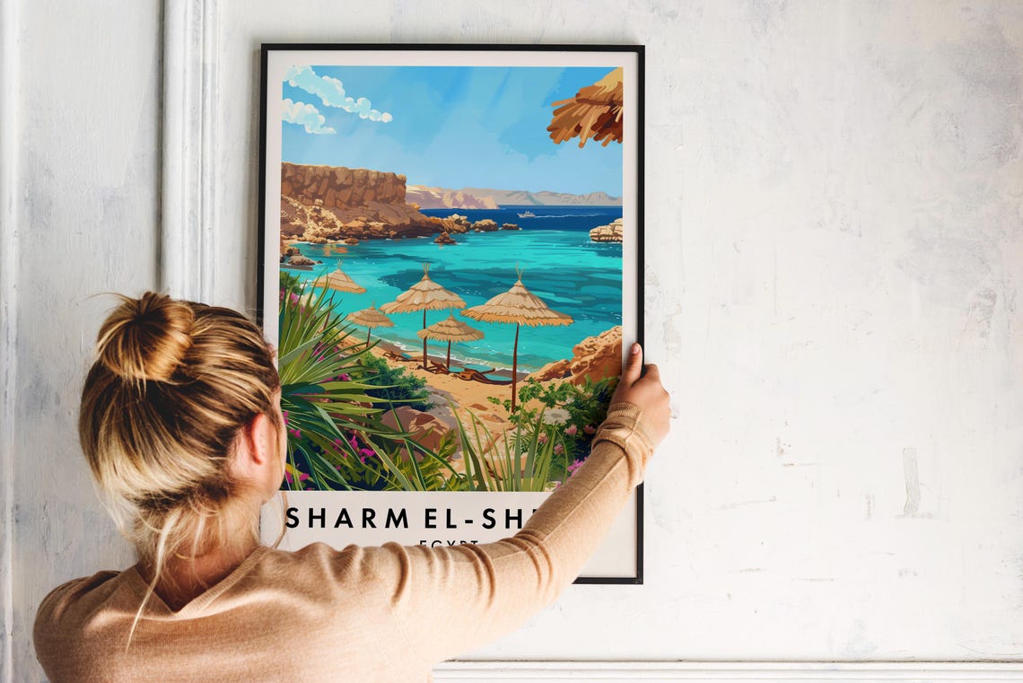 Sharm El Sheikh Travel Print Wall Art Sharm El Sheikh Poster Egypt Travel Print Travel Lovers Home Decor Wall Art City Travel Poster Gift - Image 2