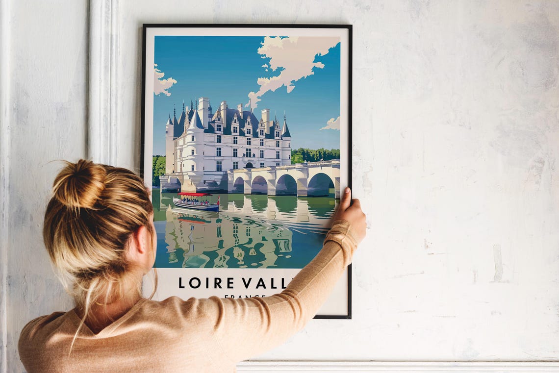 Loire Valley Travel Print Wall Art Loire Valley Loire Valley Poster France Travel Print Travel Lovers Home Decor Wall Art City Travel - Image 2