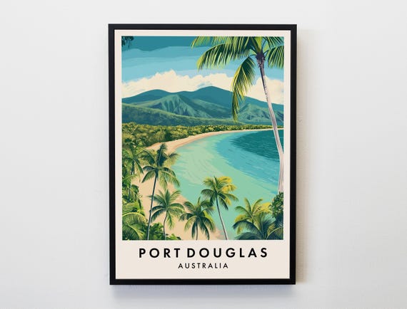 Port Douglas Travel Print Wall Art Poster Australia Lovers Home Decor City Gifts