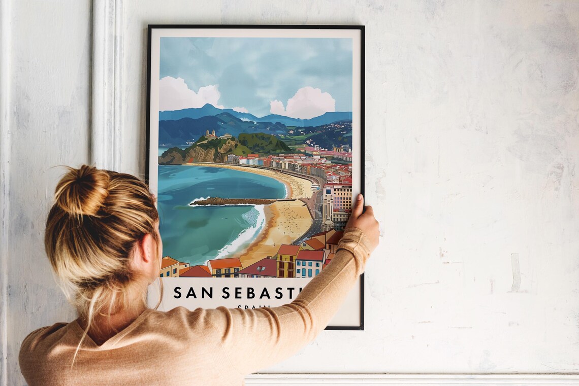 San Sebastian Travel Poster, Spain City Art Print - Image 2