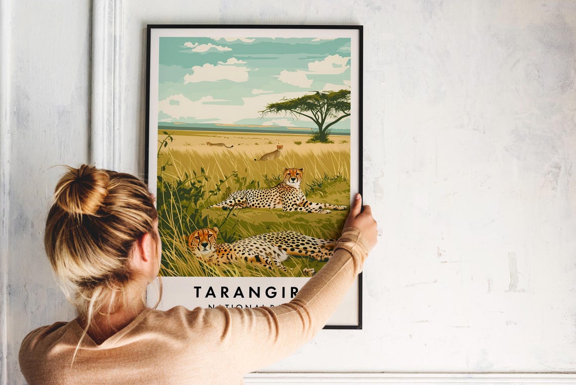Tarangire National Park Travel Print Africa Wall Art Poster Tanzania Travel Print Travel Lovers Home Decor Wall Art City Travel Poster - Image 2