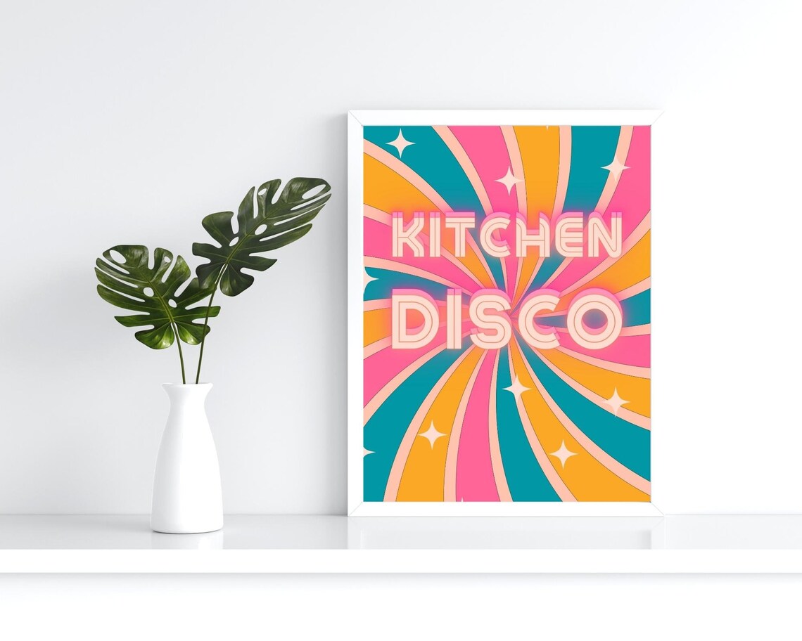 Kitchen Disco Art Print, Retro Kitchen Decor - Image 2
