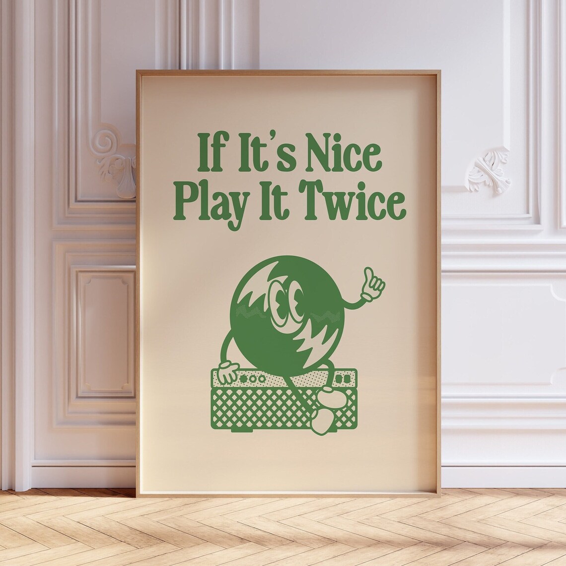 If It Is Nice Play It Twice Retro Vinyl Record Music Lover Art Poster
