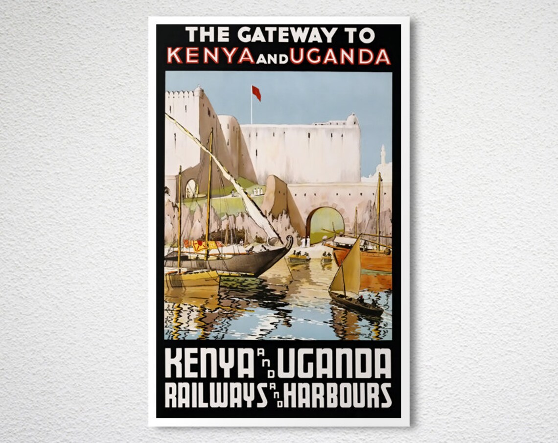 The Gateway Kenya And Uganda Vintage Travel Poster - Image 2