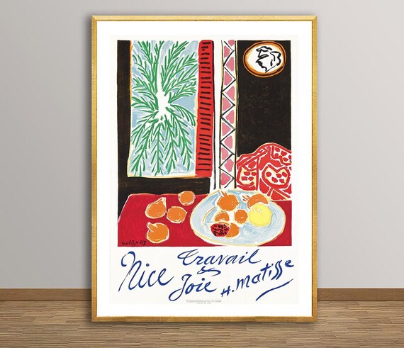 Henri Matisse Nice Travail Et Joie Still Life Fruit Window Poster