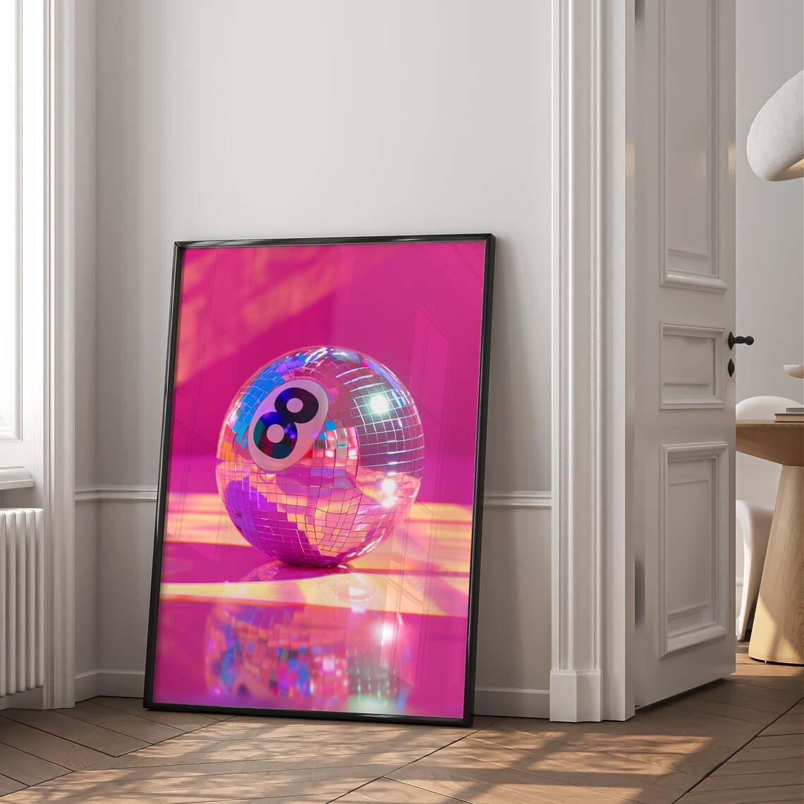 Disco Ball and 8 Ball Coquette Bar Cart Wall Art - Image 2
