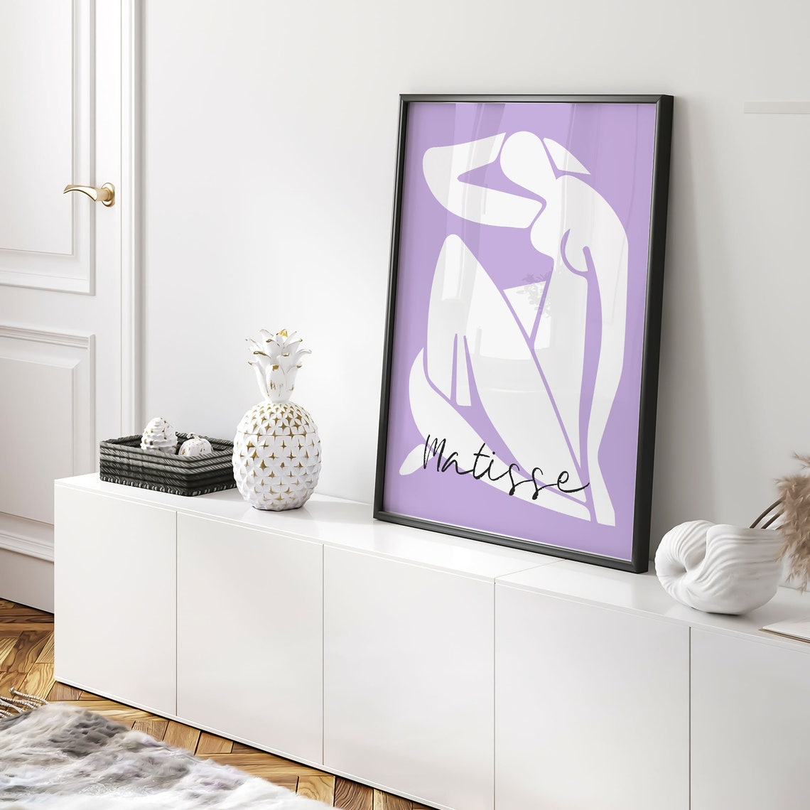 Henri Matisse Purple Seated Figure Abstract Pastel Art Poster - Image 5