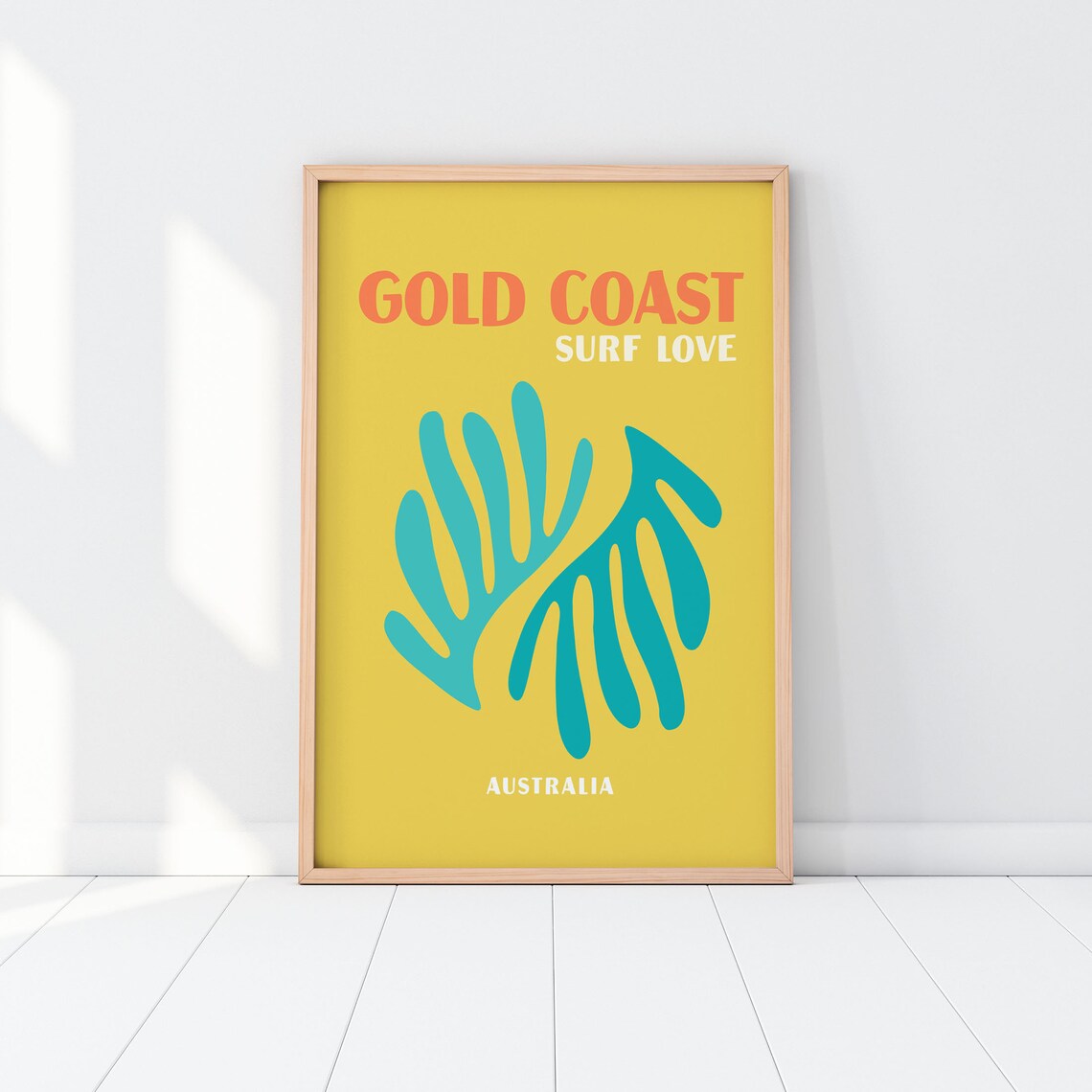 Gold Coast Travel Poster, Retro Tropical Beach - Image 3