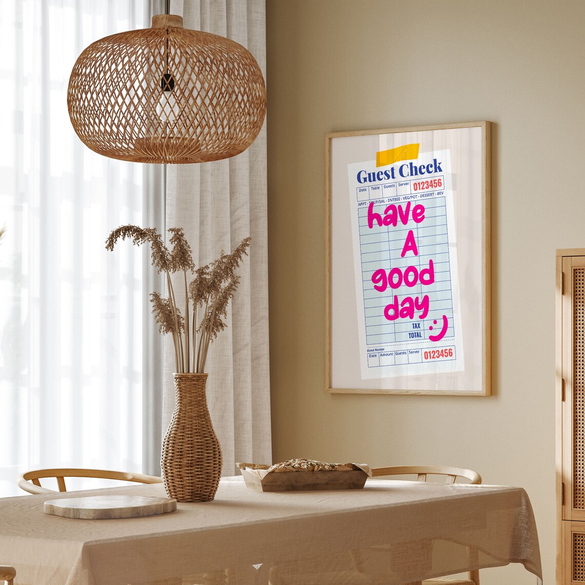 Have a Good Day Guest Check Retro Diner Receipt Funny Quote Art Poster - Image 4