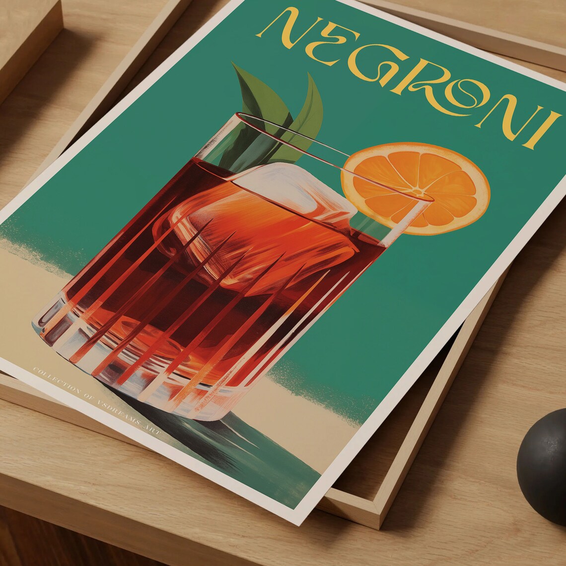 Negroni Cocktail Retro Orange Bar Vintage Italian Drink Poster - Image 5