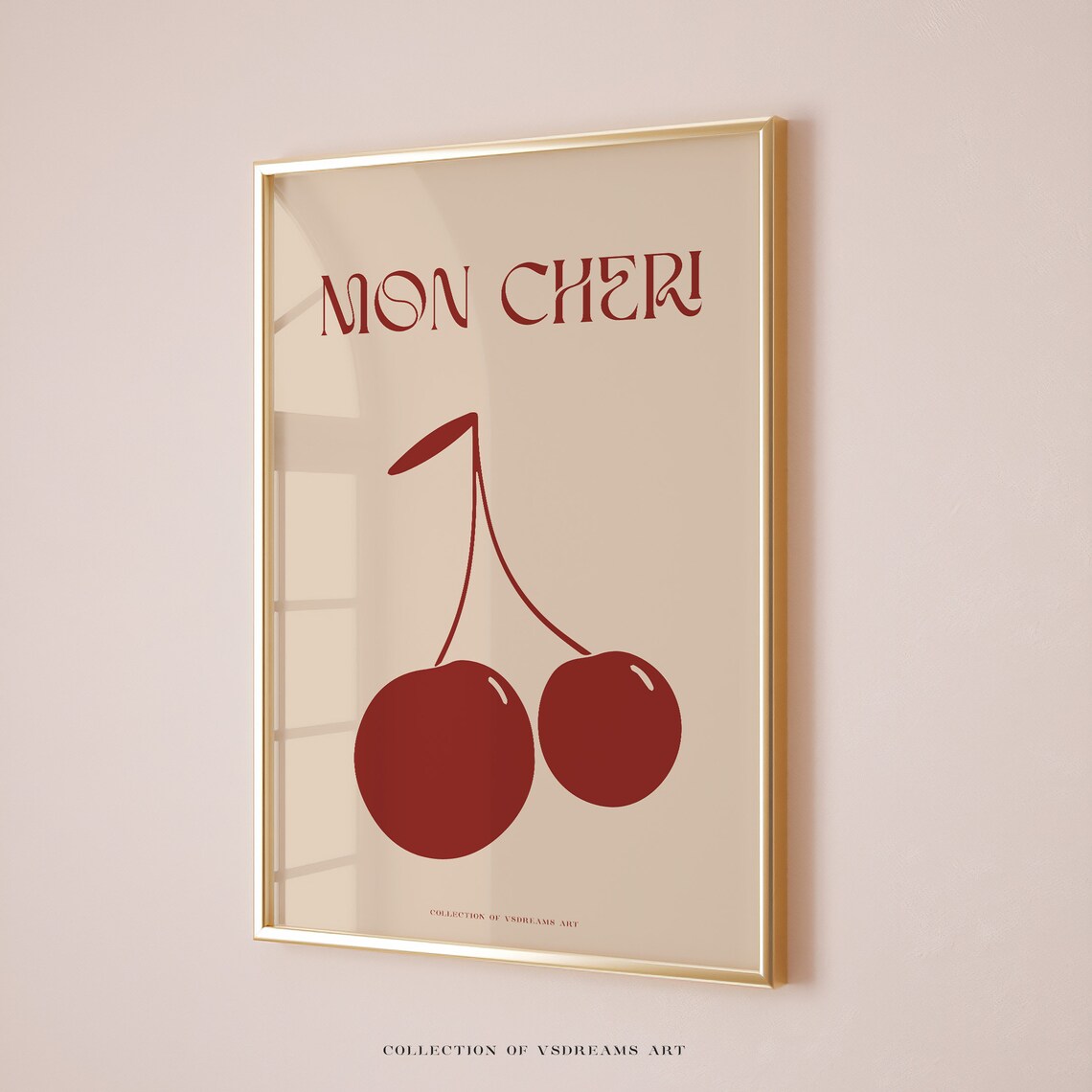 Mon Cheri Cherry Retro Kitchen Poster Art Print