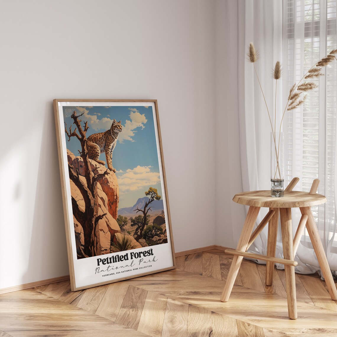 Petrified Forest National Park Wildcat Desert Vintage Travel Poster - Image 4