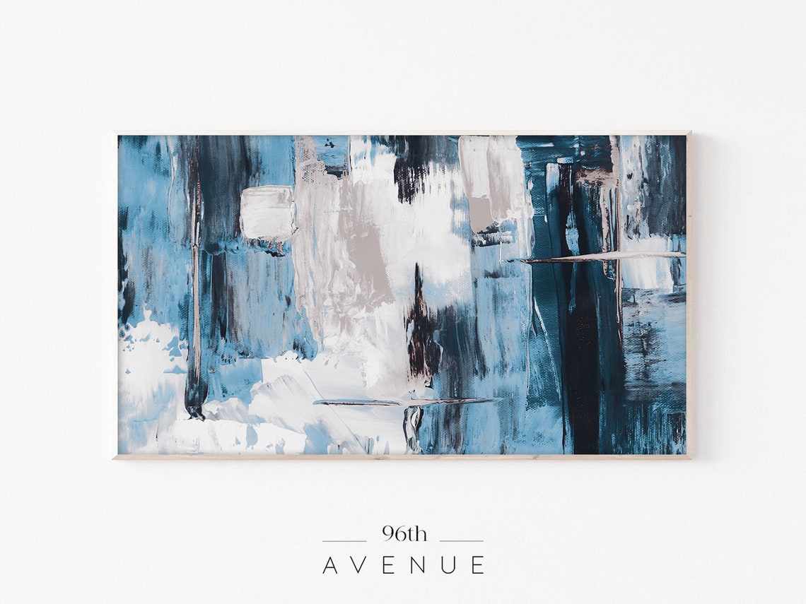 Blue Abstract Painting For TV