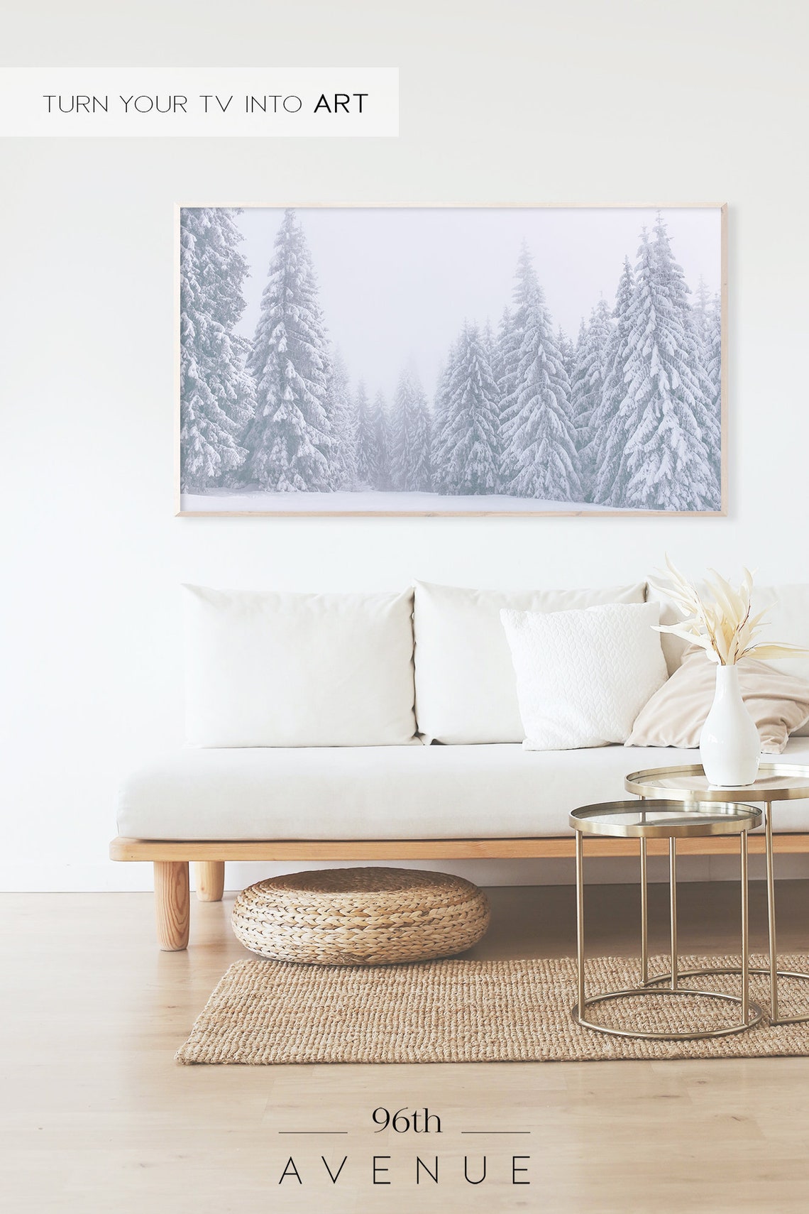 Winter Pine Tree Forest, Smart TV Art - Image 2