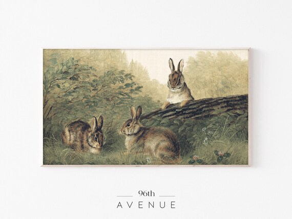 Vintage Easter Bunny Art For Tv