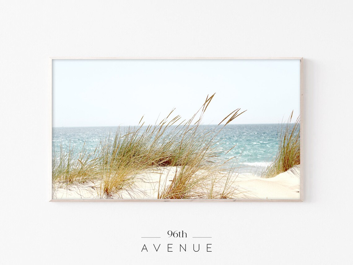 Beach Grass Coastal Art Print For TV Displays