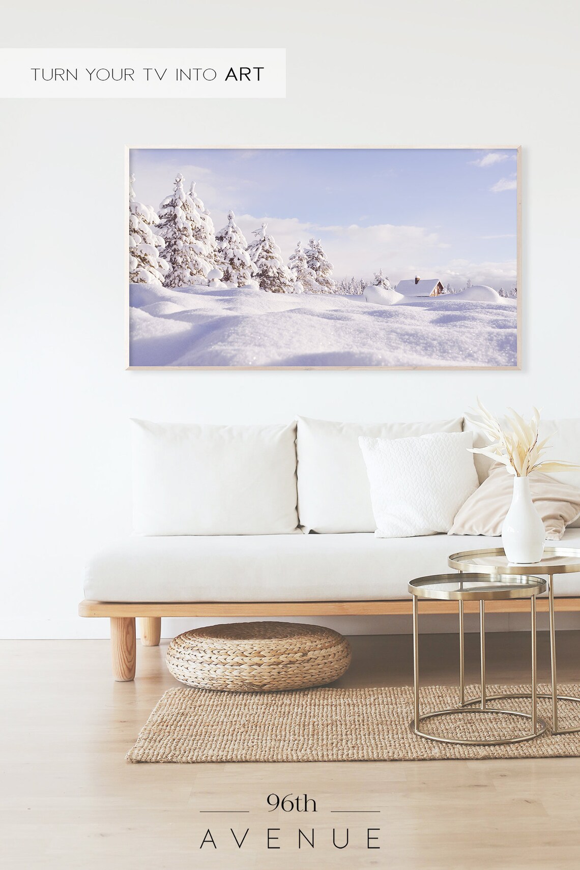 Winter Snowy Landscape Art Print - Image 2