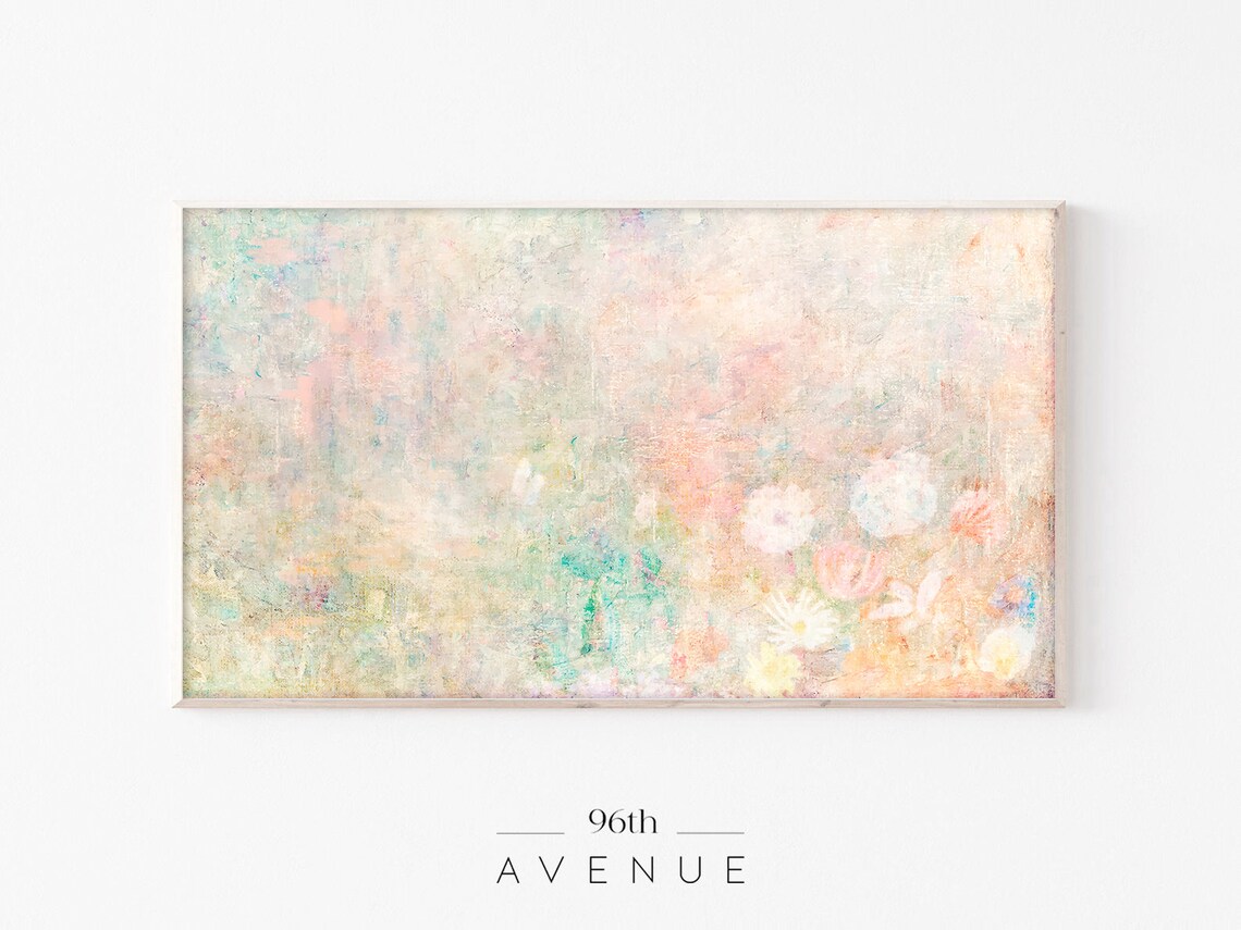 Spring Floral Abstract Art Print, Seasonal Decor