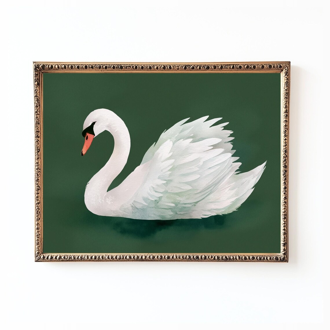 Swan Print, Minimalist Scandinavian Wall Art