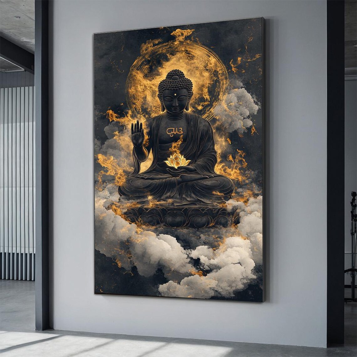 Buddha Meditation Wall Art, Zen Garden Poster