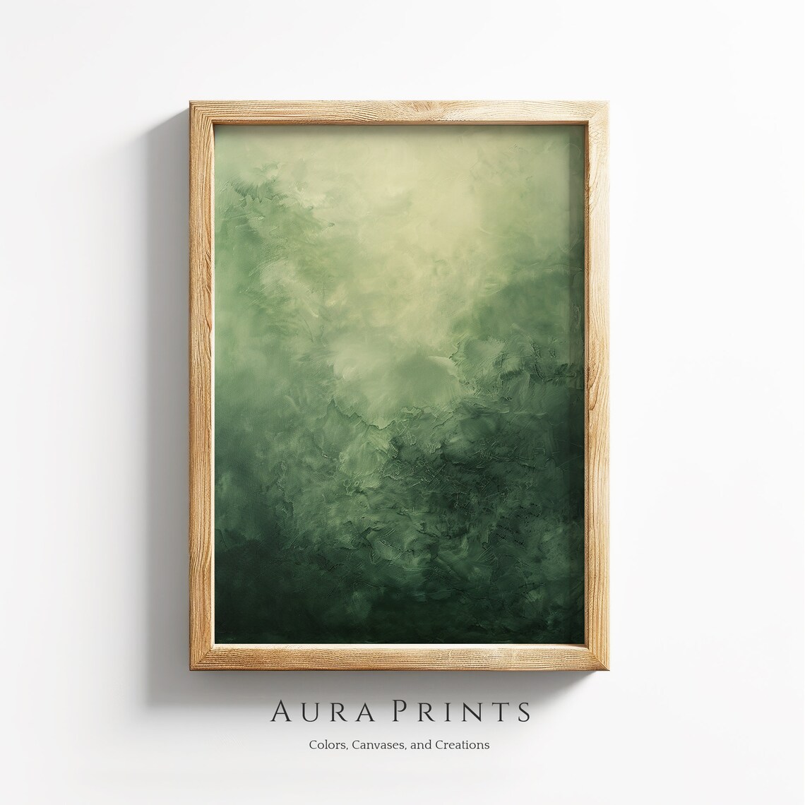 Green Abstract Neutral Hues Vintage Wall Art Farmhouse Style Decor Gift 1013