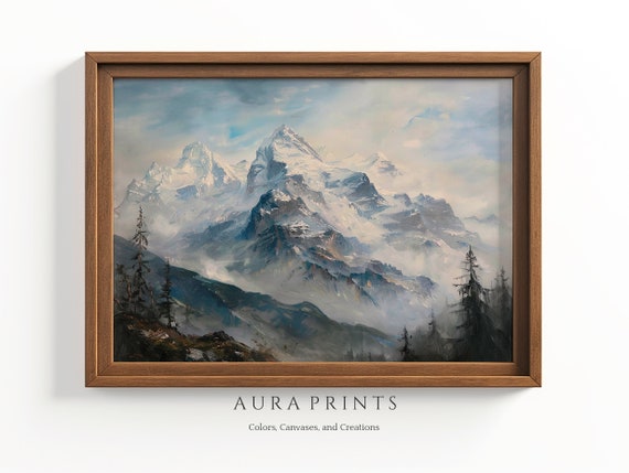 Spring River Wall Art Mountain Landscape Painting 0112