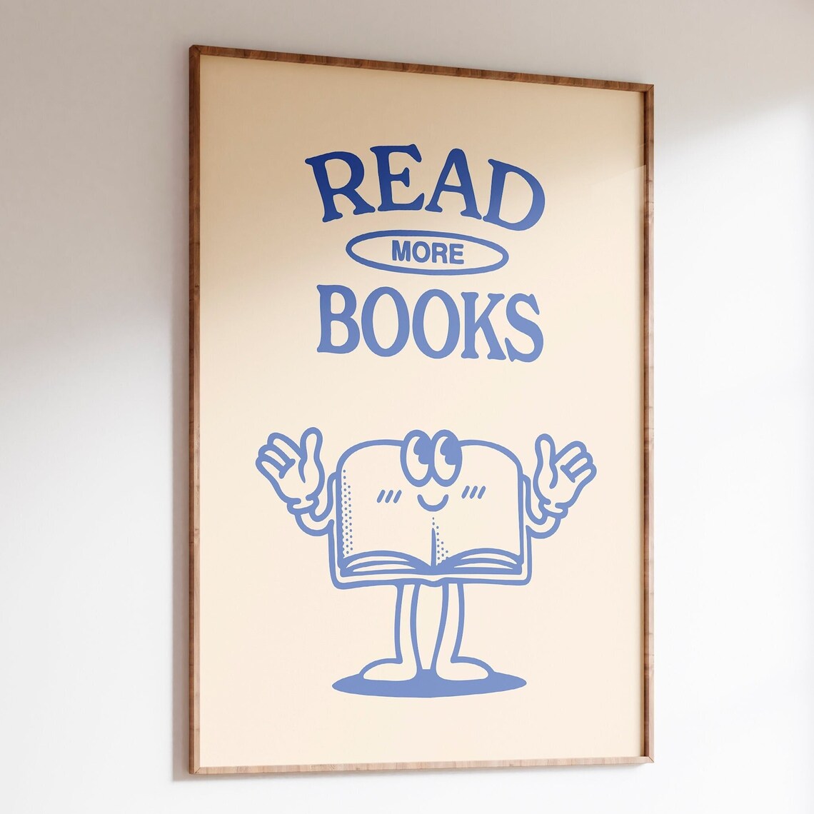Reading Retro Book Poster, Classroom Wall Art Print