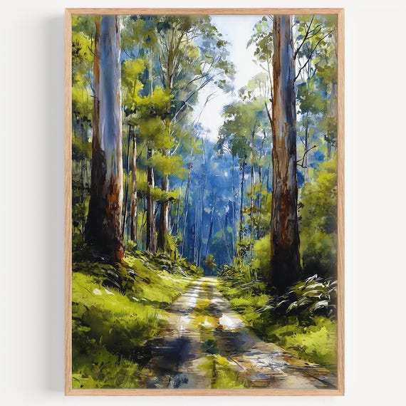 Great Otway Watercolor Painting Wall Art Print Travel Poster Decor Illustration Home