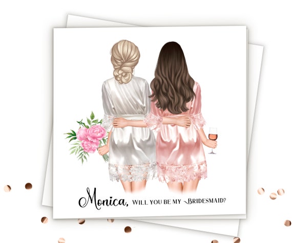 Bridesmaid Gifts Bridesmaid Proposal Gift Personalized Bridesmaid Card Bridesmaid Proposal Card Wedding Cards Maid Of Honor Proposal Cards