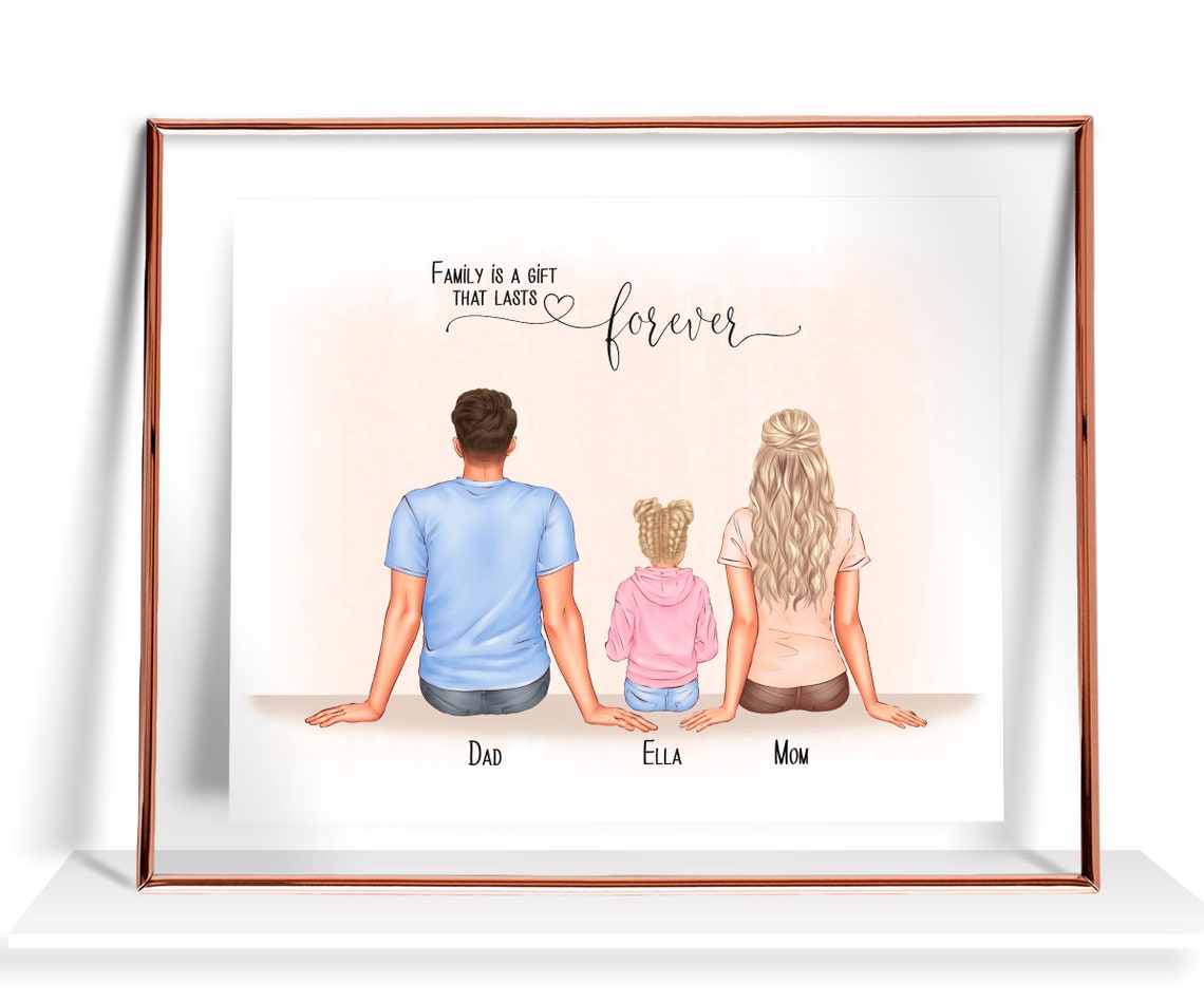 Custom Family Portrait Personalized Family Print Gifts For Mom Family Gifts Mothers Day Gift Christmas Family Gift Family Illustration