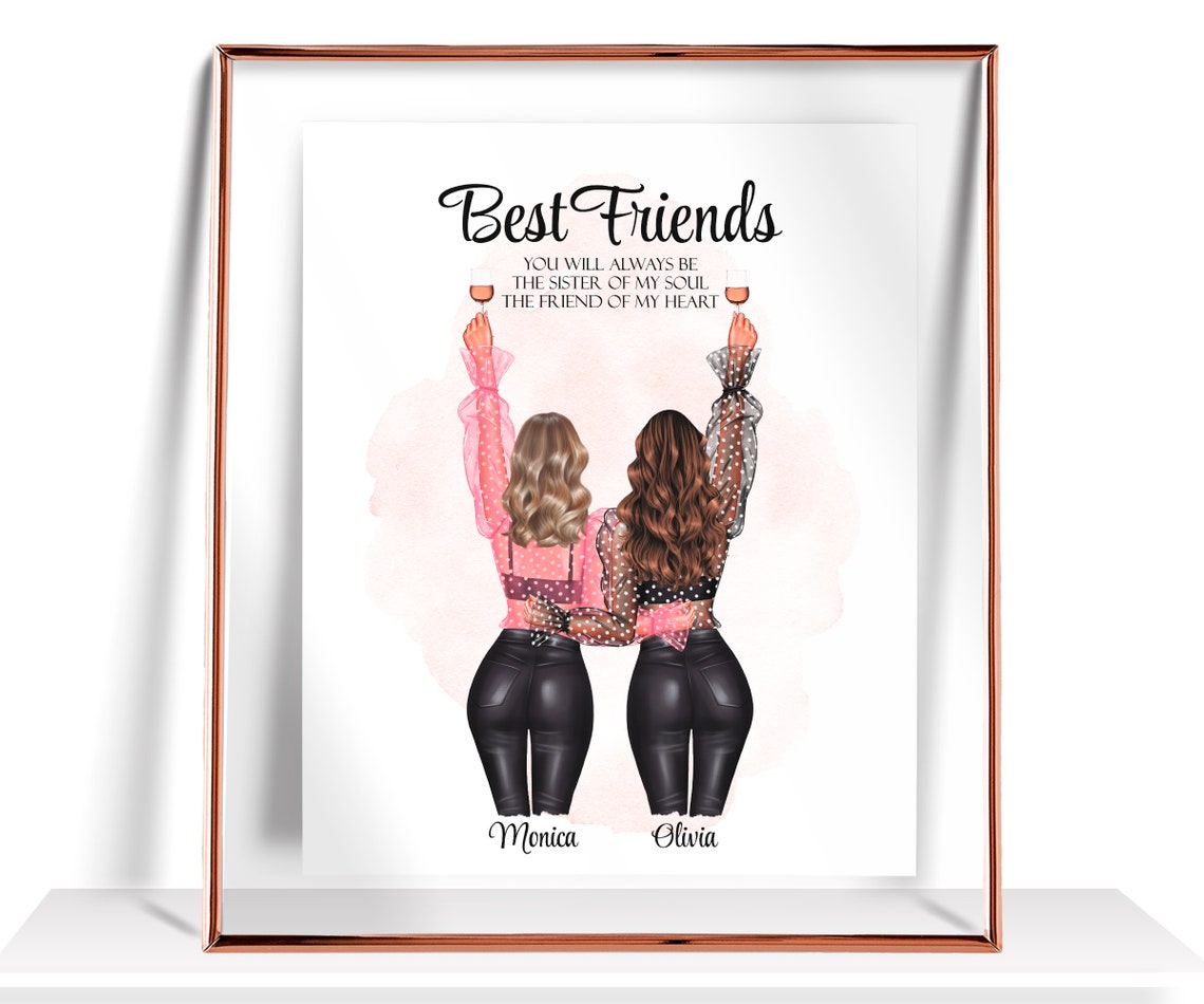 Personalized Best Friend Gift Custom Best Friend Birthday Gift Friendship Gift Best Friend Print Personalized Gift For Her Sister Gift