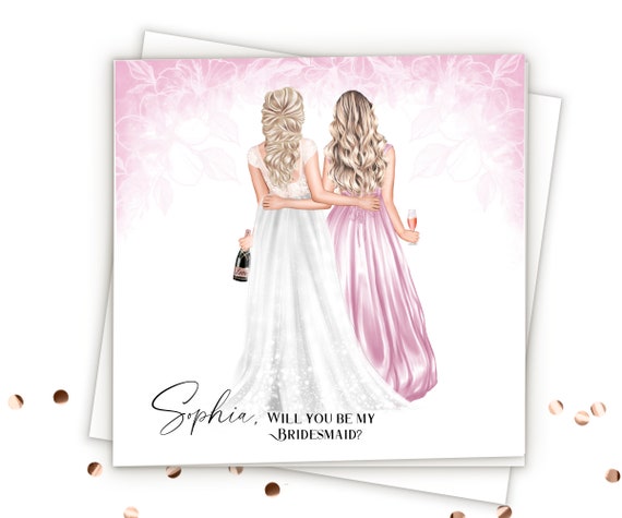 Bridesmaid Gifts Personalized Bridesmaid Proposal Cards Will You Be My Bridesmaid Proposal Gift Custom Bridesmaid Card Maid Of Honor