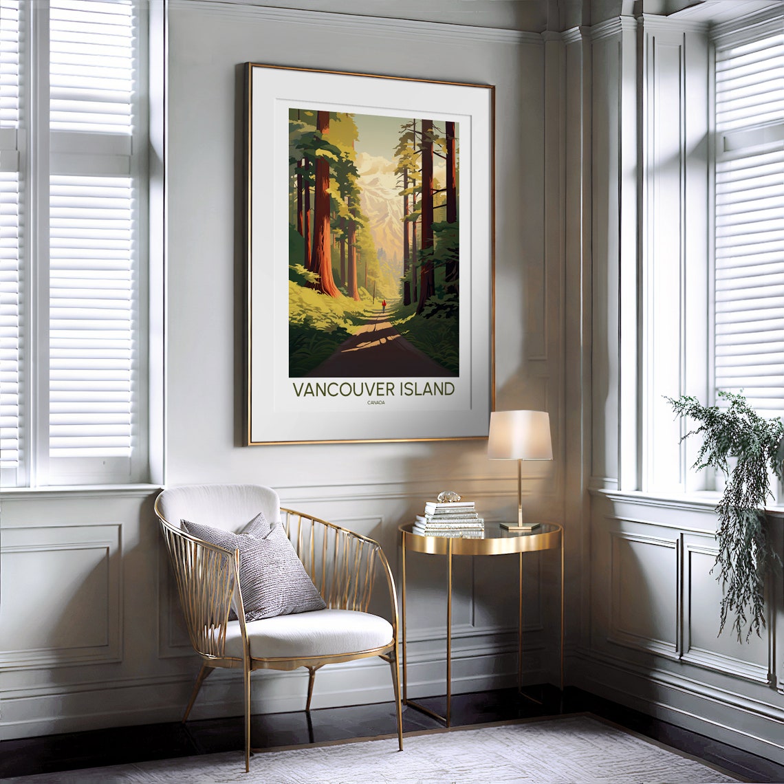 Vancouver Island Canada Old Growth Forest Trail Hiker Poster - Image 2