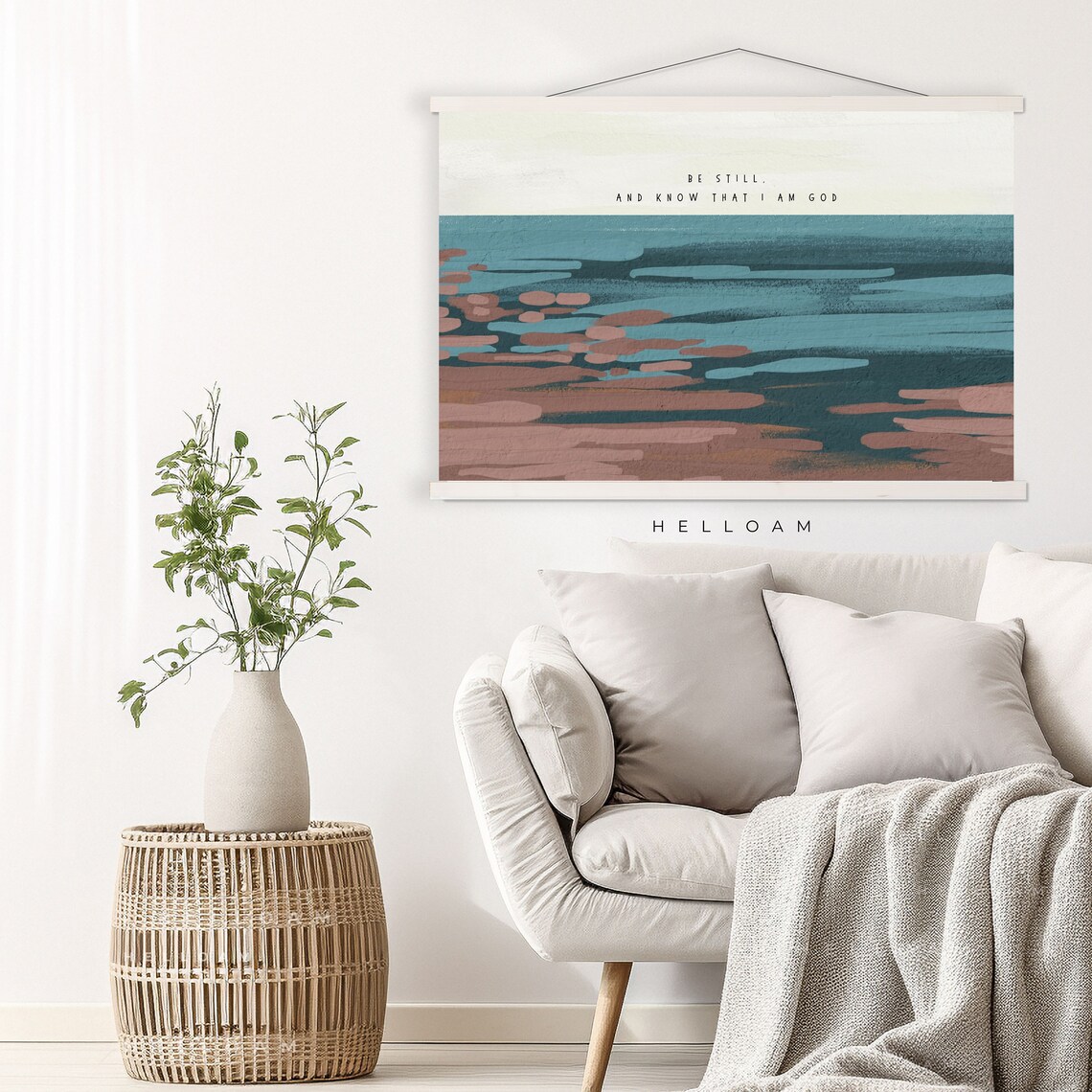 Be Still And Know Scripture Wall Art, Coastal - Image 4