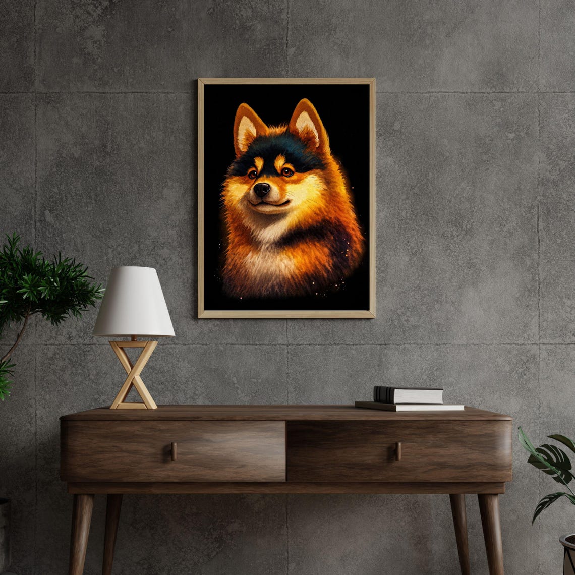 Finnish Lapphund Puppy Blue Eyed Nordic Spitz Dog Portrait Poster - Image 3
