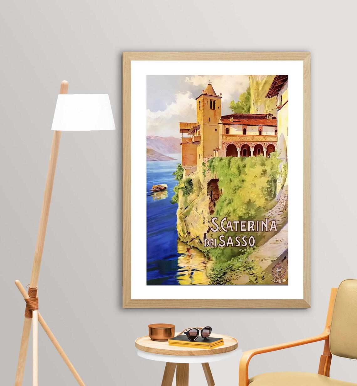 S Caterina Del Sasso Italy Vintage Travel Poster - Image 2