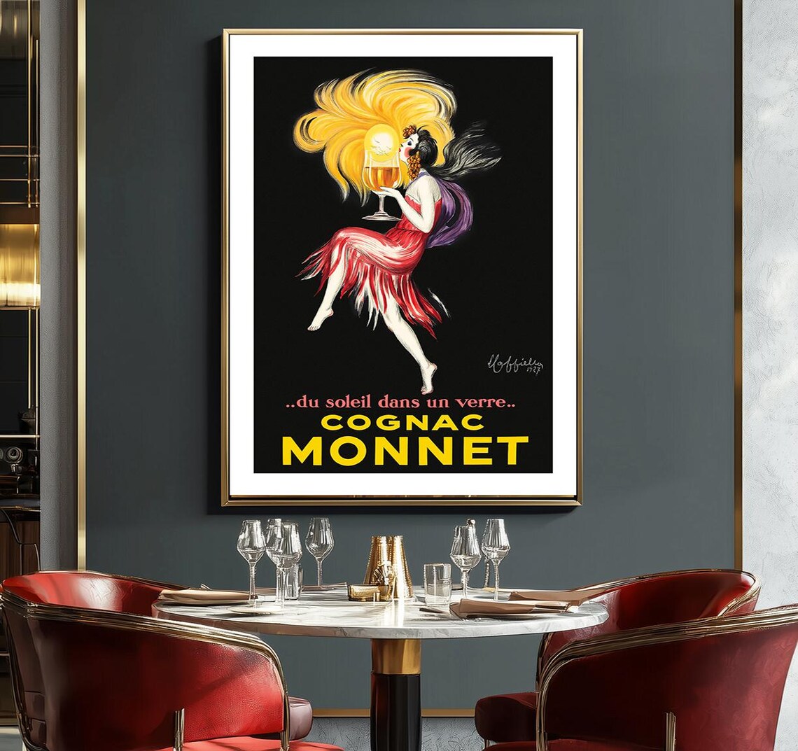 Cognac Monnet Vintage Beverage Poster, Cappiello