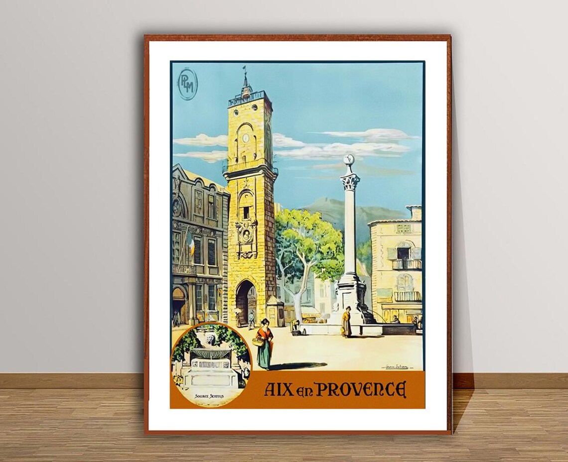 Aix En Provence Vintage Travel Poster Art Print - Image 2