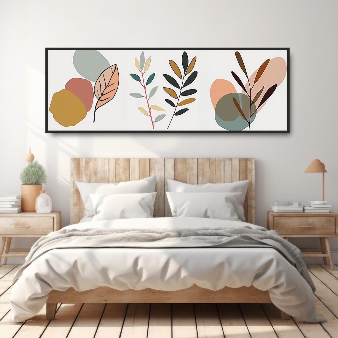 Abstract Botanical Leaves Branches Earthy Midcentury Modern Art Poster - Image 4