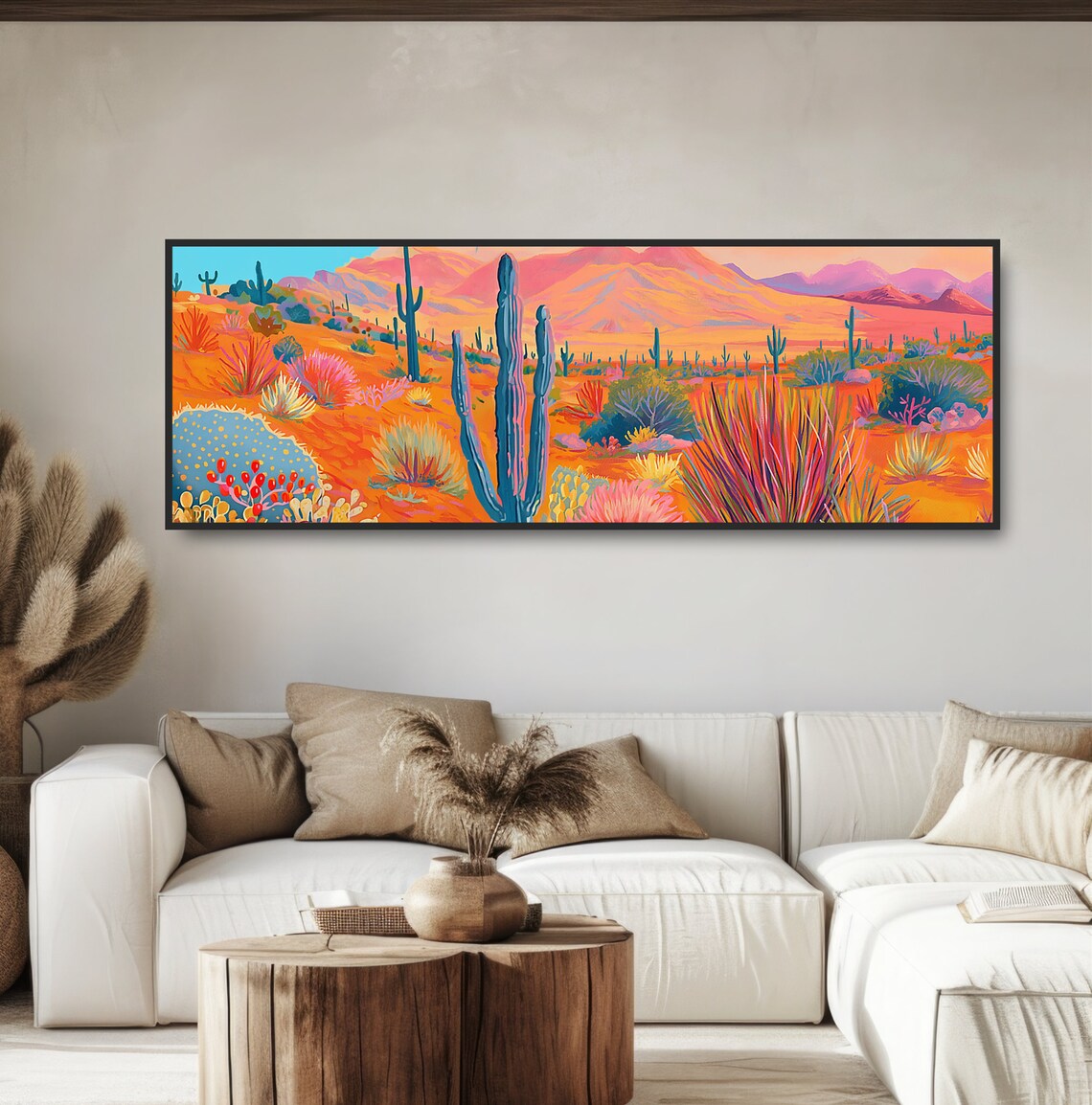 Vibrant Southwest Cactus Art Print, Desert Landscape - Image 5
