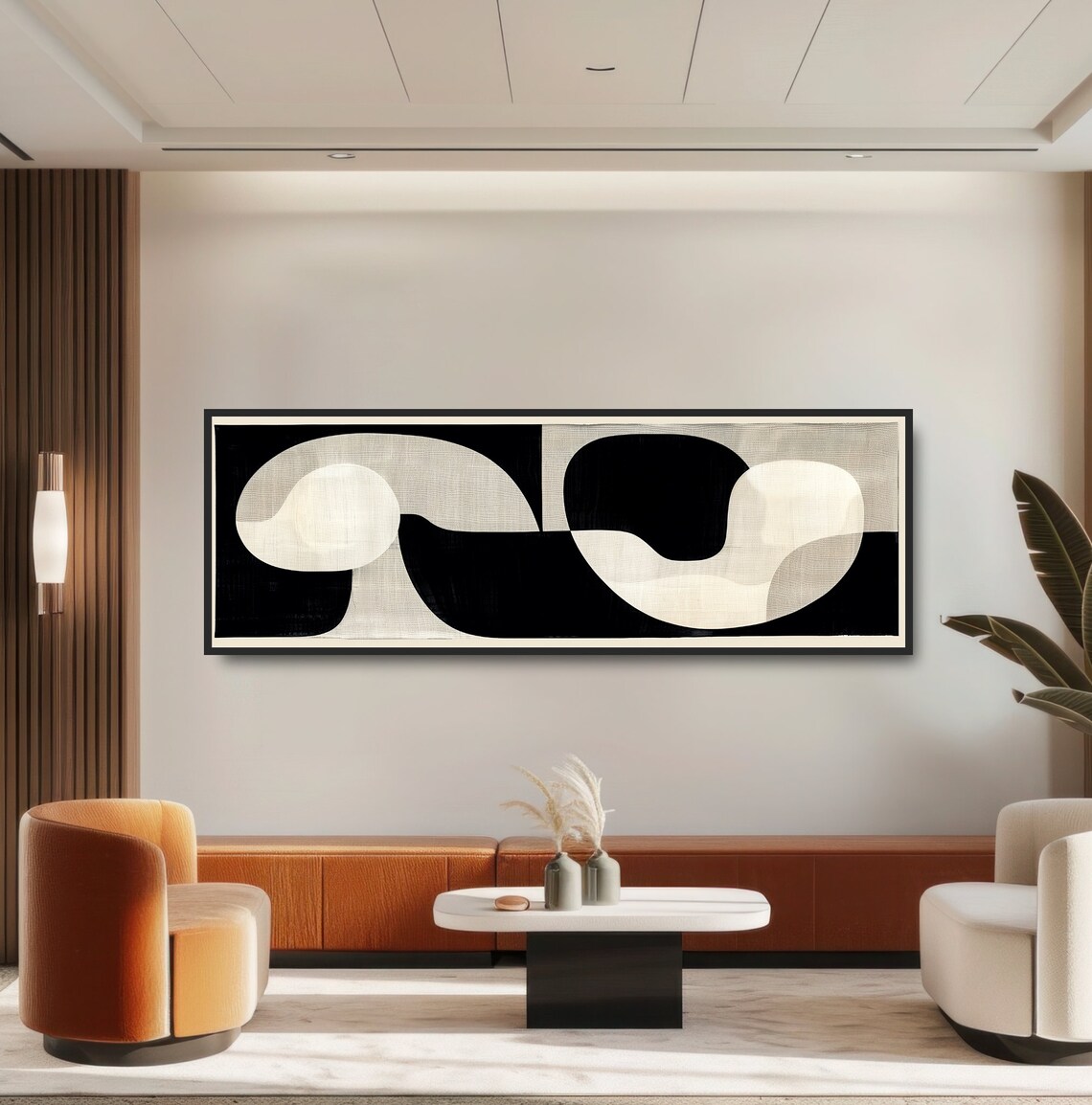 Mid-Century Modern Geometric Art Print, Minimalist Shapes - Image 2