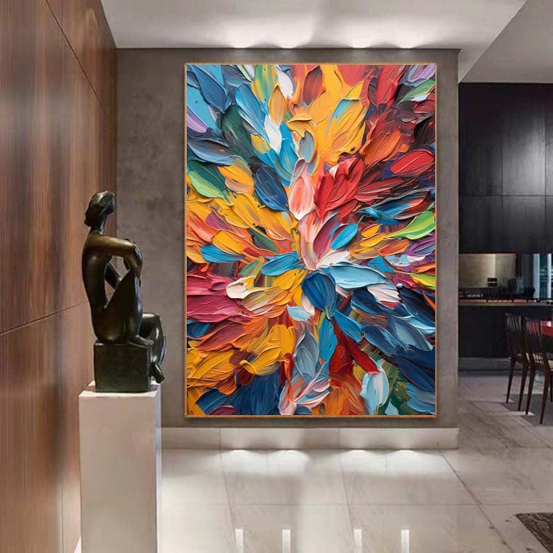 Knife Painting Abstract Textured Art Print - Image 6
