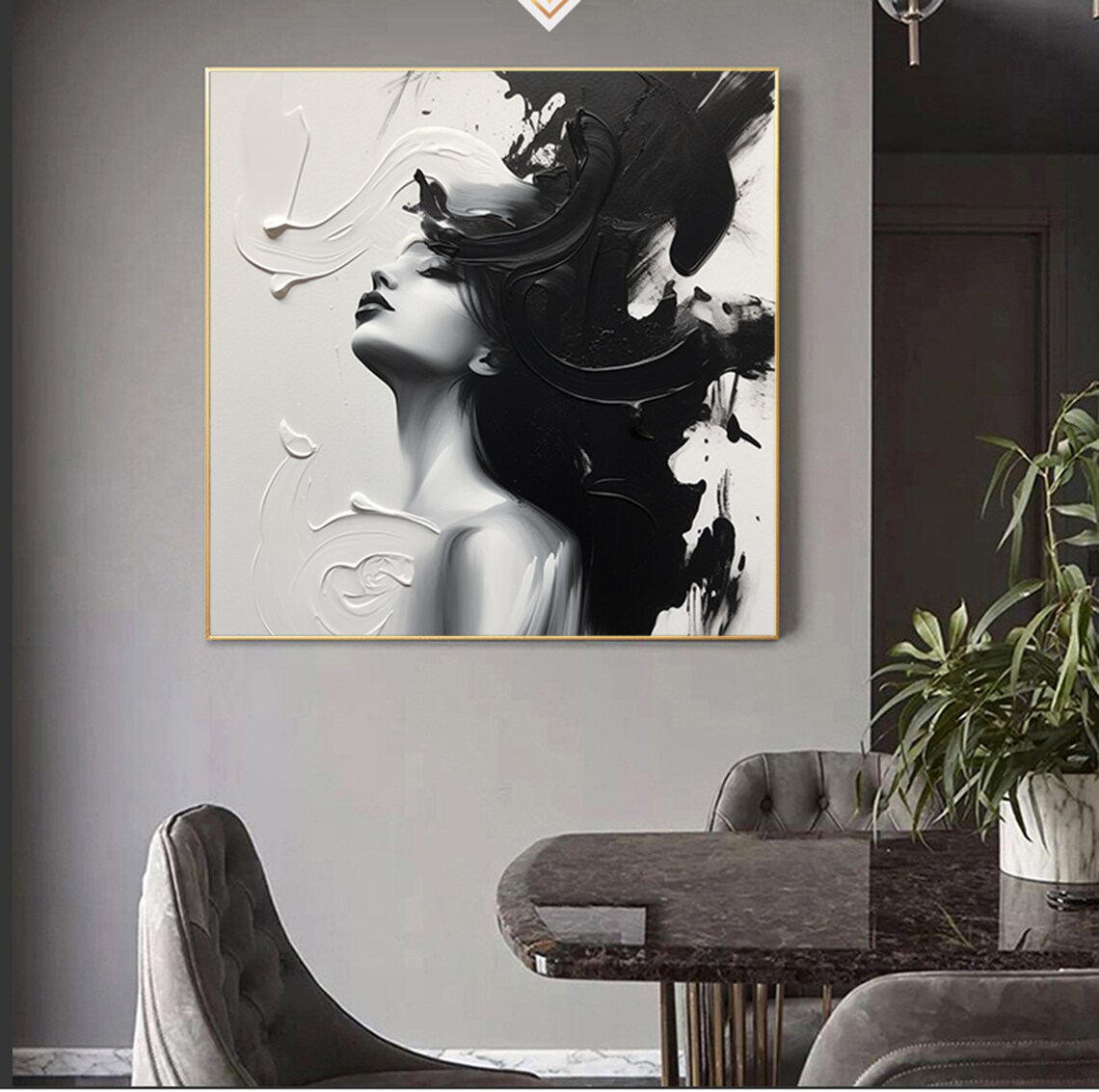 Black and White Abstract Art Print, Modern Wall Art - Image 5