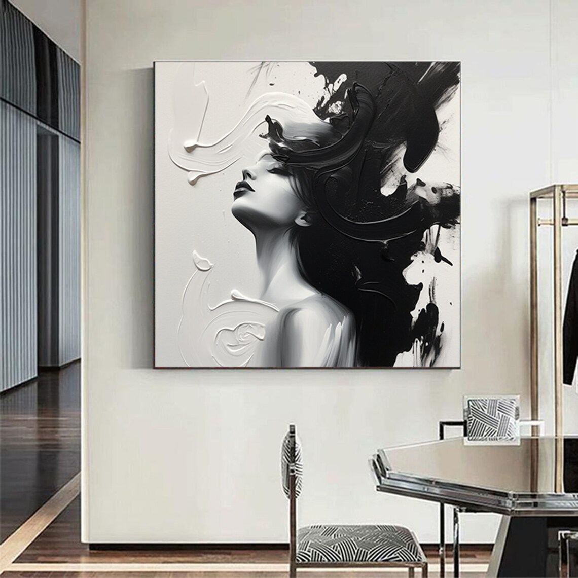 Black and White Abstract Art Print, Modern Wall Art - Image 6