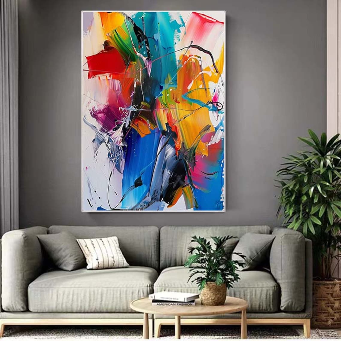 Abstract Colorful Acrylic Art for Living Room - Image 2